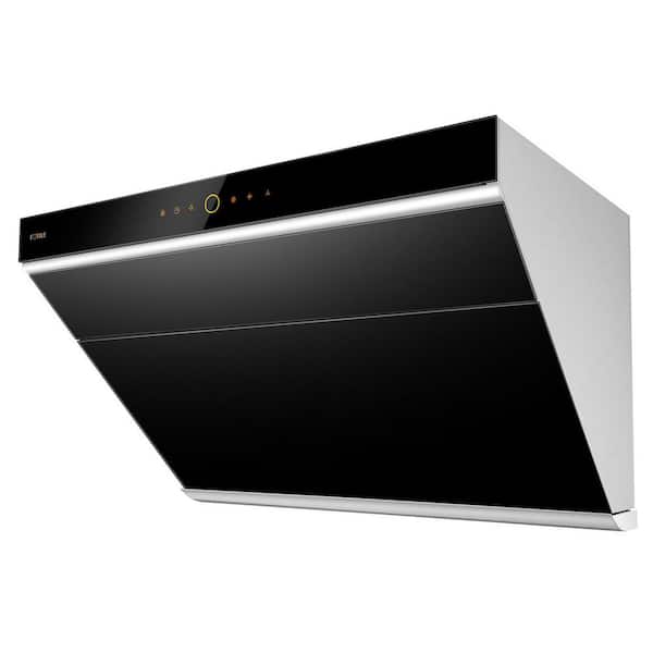 Slant Vent Series 30 in. 1000 CFM Under Cabinet or Wall Mount Range Hood  with Motion Activation in Onyx Black