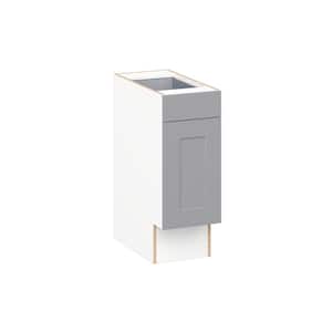 Roseland 12 in W x 24 in D x 32.5 in. H Assembled Shaker Accessible ADA Base Kitchen Cabinet in Slate Gray with Drawer