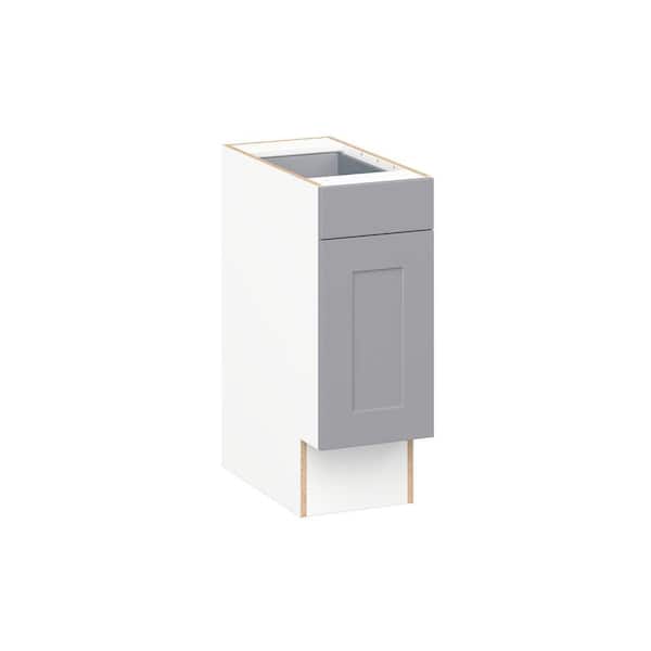 Roseland 12 in W x 24 in D x 32.5 in. H Assembled Shaker Accessible ADA Base Kitchen Cabinet in Slate Gray with Drawer