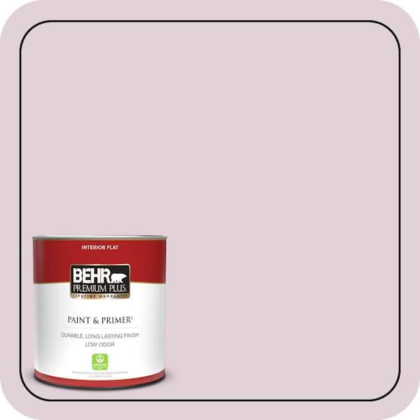 BEHR PREMIUM PLUS 1 qt. #T15-7 Secret Blush Flat Low Odor Interior Paint & Primer
