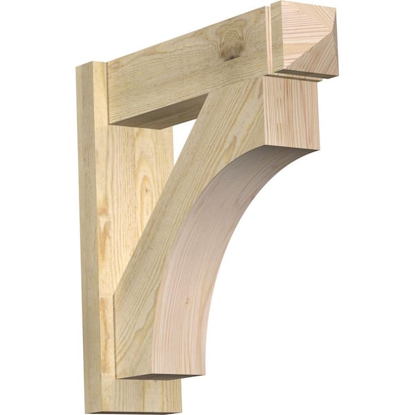 Ekena Millwork 6 in. x 22 in. x 22 in. Douglas Fir Westlake Arts and Crafts Rough Sawn Outlooker