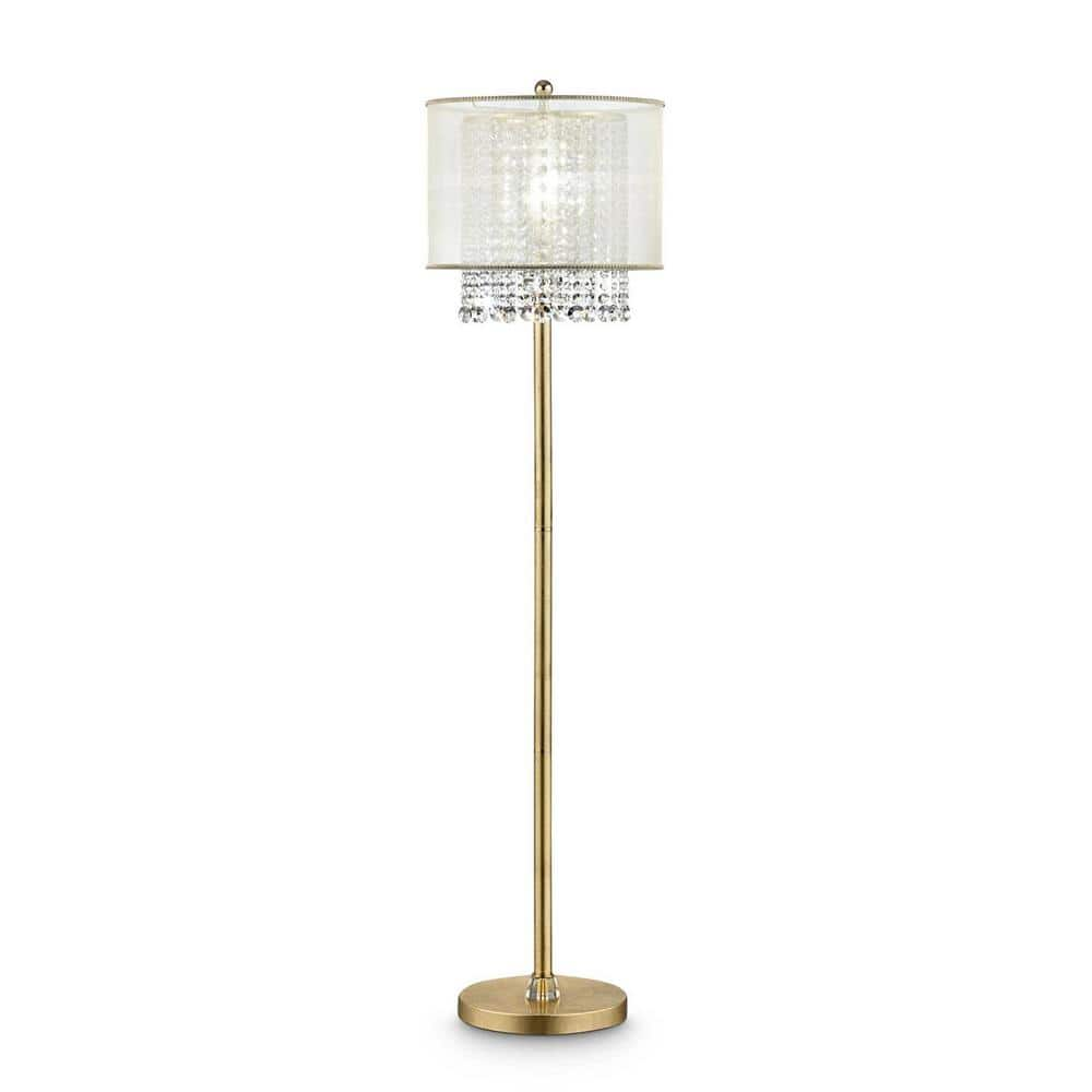 ore international crystal floor lamp