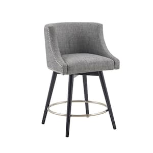 Quarry 26.5 in. Grey Wood Counter Stool