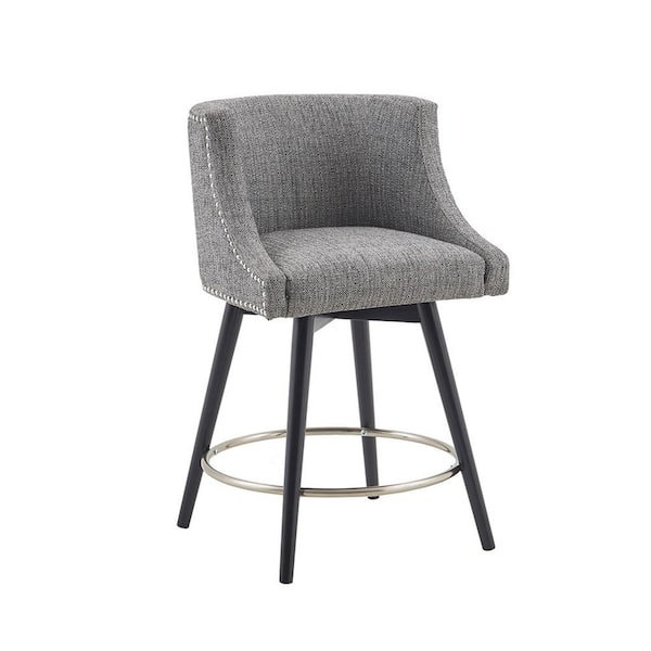Quarry 26.5 in. Grey Wood Counter Stool