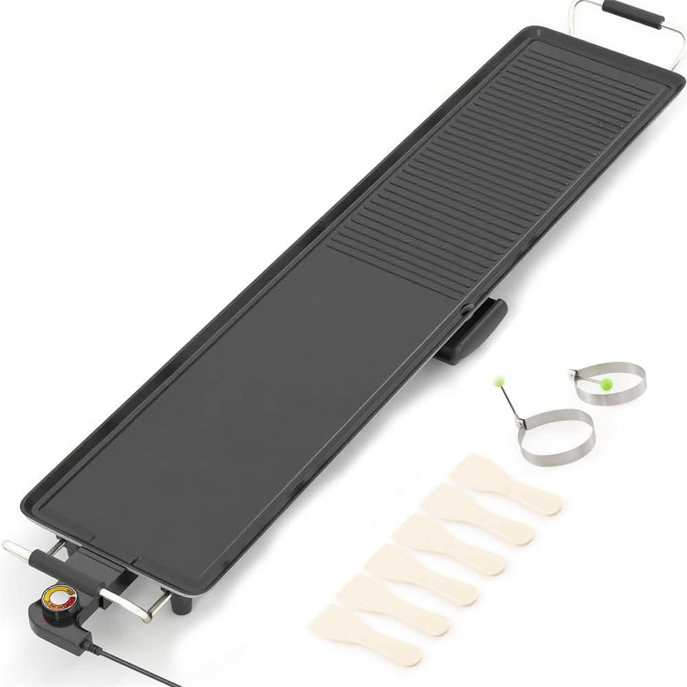 39.5 in. Extra Large Portable Electric Grill in Black with 4-Level Thermostat Control and Removable Drip Tray price history on PriceWatchPro
