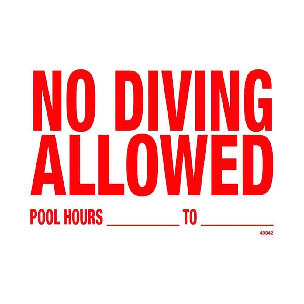 Poolmaster No Diving Allowed Swimming Pool Sign