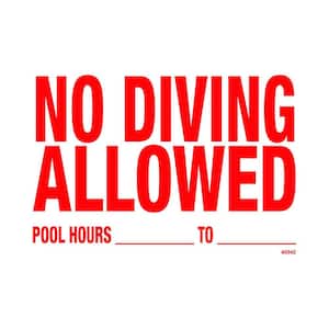 No Diving Allowed Swimming Pool Sign