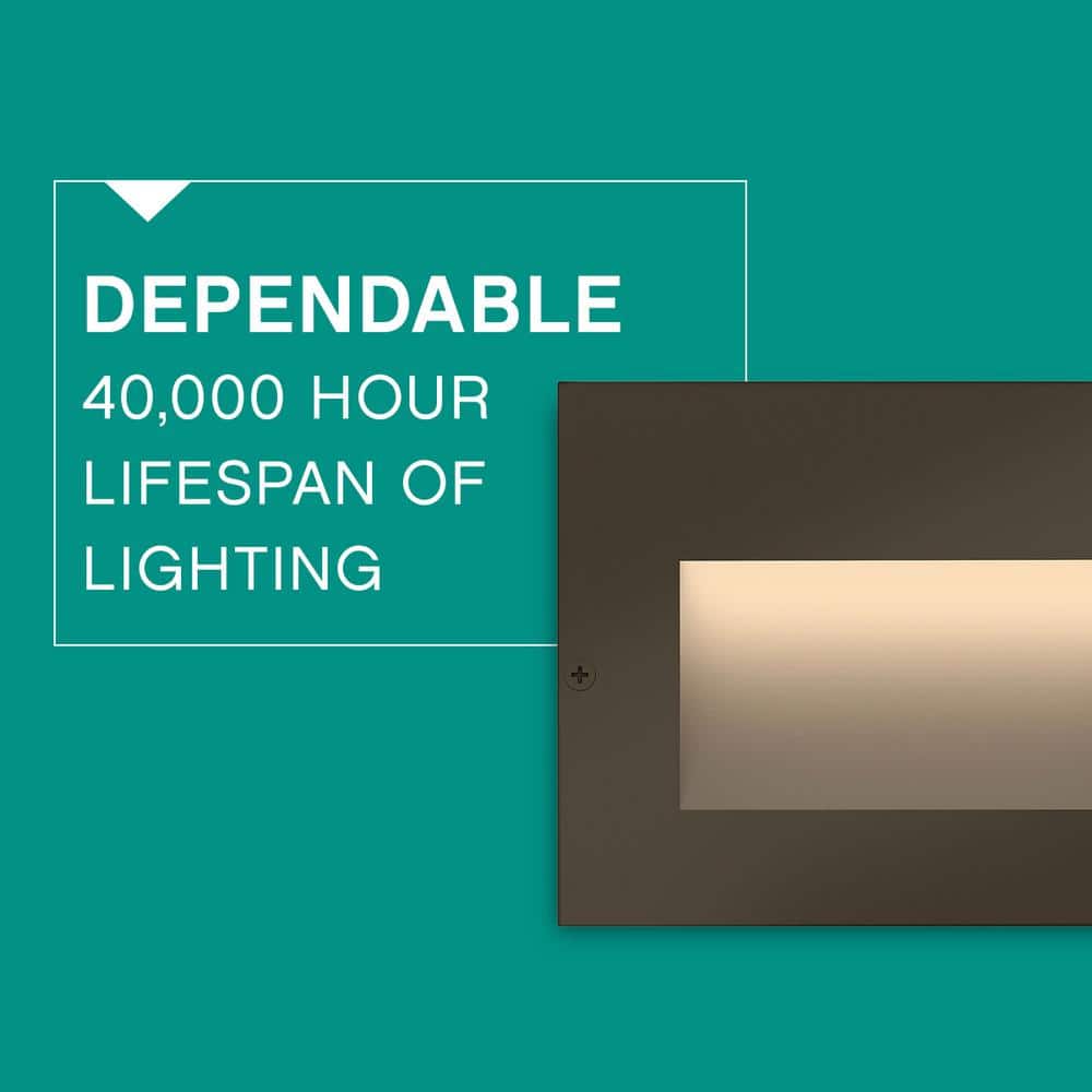 Taper Series Etched Lens 4.5" Aluminum LED Step Light - Bronze