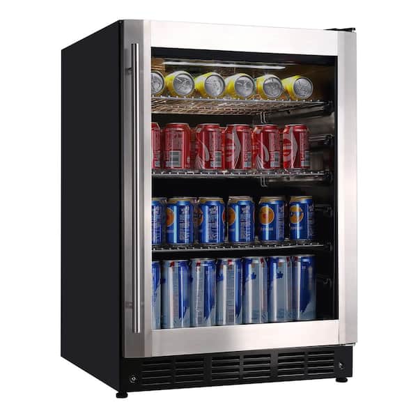 Vissani 23.4 in. 50 Bottle, 154 Can, Wine and Beverage Cooler with Stainless Steel Door