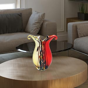 Cecile Multi-Colored Hand-Blown Art Glass Vase