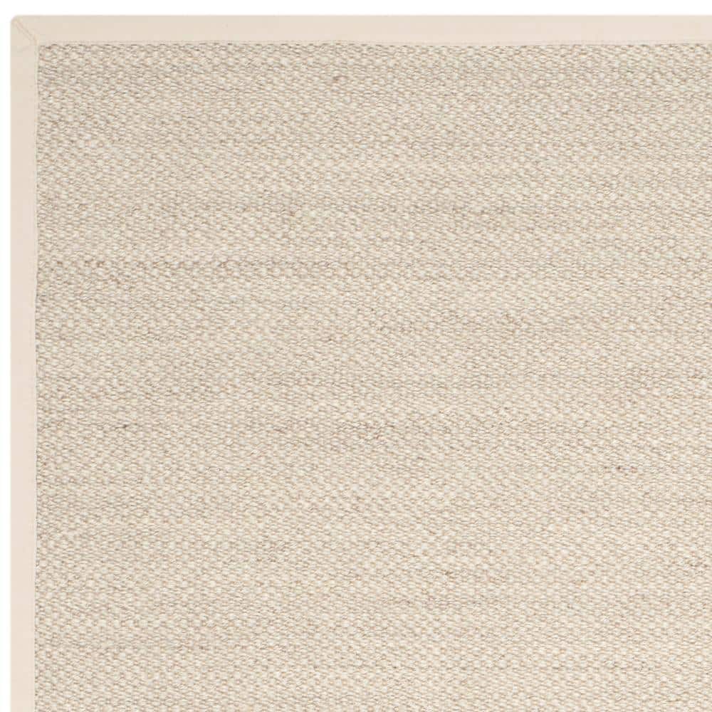 Hand-Knotted Marble Beige Sisal Area Rug, 9' x 12'