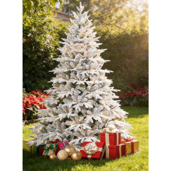 JUJABU 78 in. H Green Artificial Christmas Tree with 450-Warm
