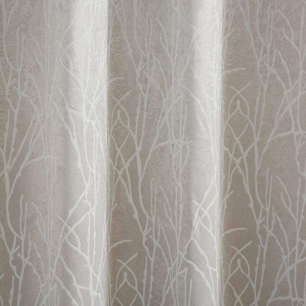 Silver Blackout Polyester Grommet Window Curtain Panels, 54"x96"