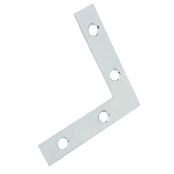 Everbilt (4-Pack) 2 in. Zinc-Plated Flat Corner Brace