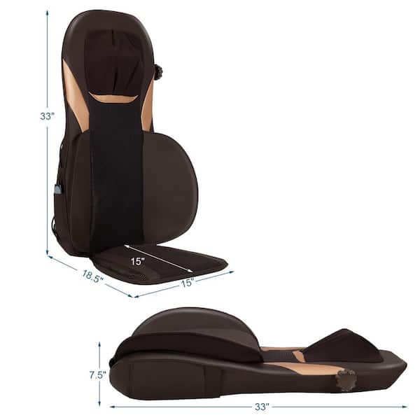 Portable Electric Heated Back Seat Massage Chair Cushion Pad For