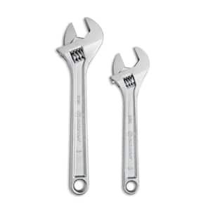 8 in. and 12 in. Adjustable Wrench Set (2-Piece)