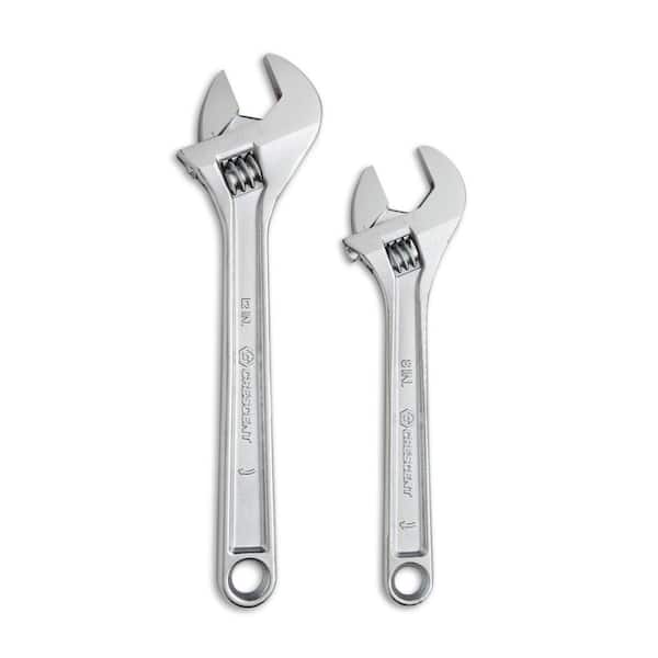 Crescent 8 in. and 12 in. Chrome Adjustable Wrench Set (2-Piece)