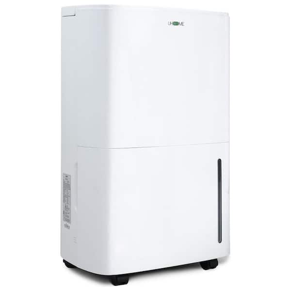 150 Pints White Dehumidifier with Pump for Home and Basement, 7000 sq.ft., Drain Hose, Auto Defrost, Continuous Drainage