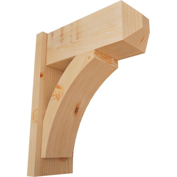 Ekena Millwork 8 in. x 22 in. x 18 in. Thorton Craftsman Smooth Douglas Fir Outlooker