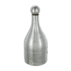 Silver Glass 12 in. Decorative Bottles