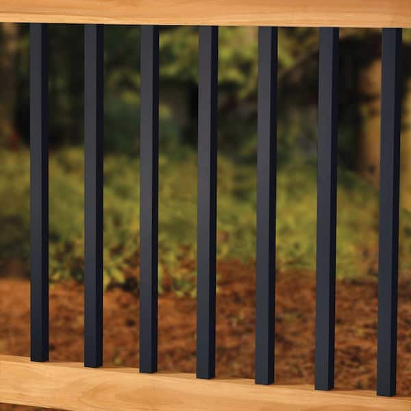 VoTwoofv Metal Deck Balusters 26 Pack – 26x1 Inch Wave Arc Wrought Iron Spindles With Screws, Black Powder Coated - View #9