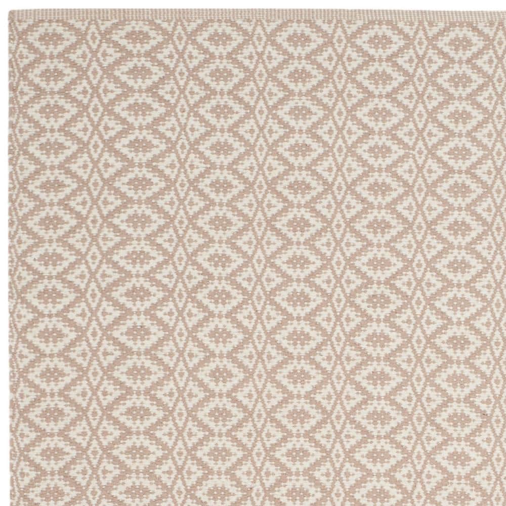 Ivory/Beige Hand-Woven Cotton Flatweave 6' x 9' Area Rug