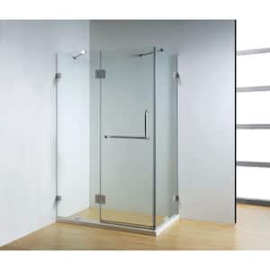 47 in. x 35 in. x 79 in. Frameless 3-Piece Corner Frameless Pivot Shower Enclosure in Clear Class with Chrome Hardware
