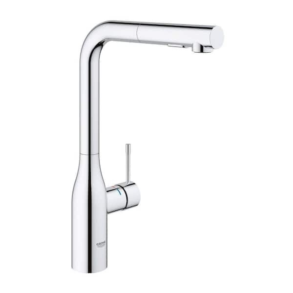 GROHE Essence New Single Hole Single-Handle Pull-Out Sprayer Kitchen Faucet with Dual Spray in StarLight Chrome
