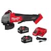 Milwaukee M18 FUEL 18V Lithium-Ion Brushless Cordless 4-1/2 in./5 in. Grinder w/Paddle Switch w/Two 6.0 Ah Battery and Charger 2880-20-48-59-1862S