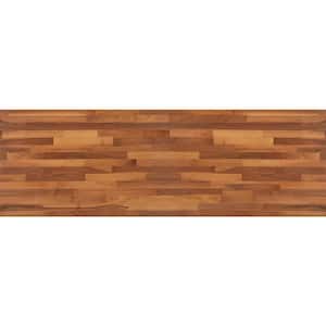 6 ft. L x 25 in. D Unfinished Walnut Solid Wood Butcher Block Countertop With Edge
