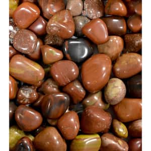 0.128 cu. ft. 10 lbs. 1/2 in. to 1 in. Red Jasper Exotic High Polished Pebble