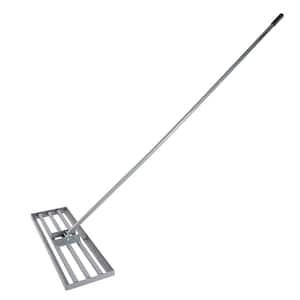 Gray 80 in. L Metal Handle Metal Rake Tine for Garden Backyard Farmland Golf Course Compost Sand Leveling