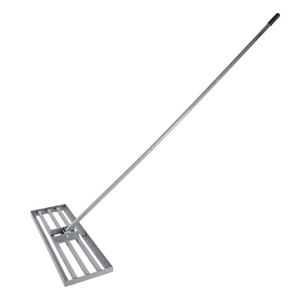 Huluwat Gray 80 in. L Metal Handle Metal Rake Tine for Garden Backyard Farmland Golf Course Compost Sand Leveling