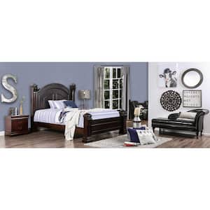 Sonoro Traditional Brown Cherry Wood Frame California King Panel Bed