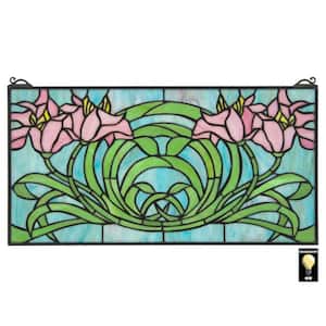 Beaucoup de Fleurs Tiffany-Style Stained Glass Window Panel