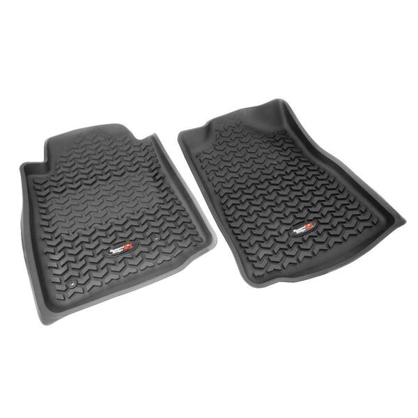 Rugged Ridge Floor Liner Front Pair Black 2005-2011 Toyota Tacoma Automatic