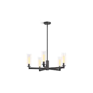 Crue 5-Light Matte Black 26 in. Chandelier