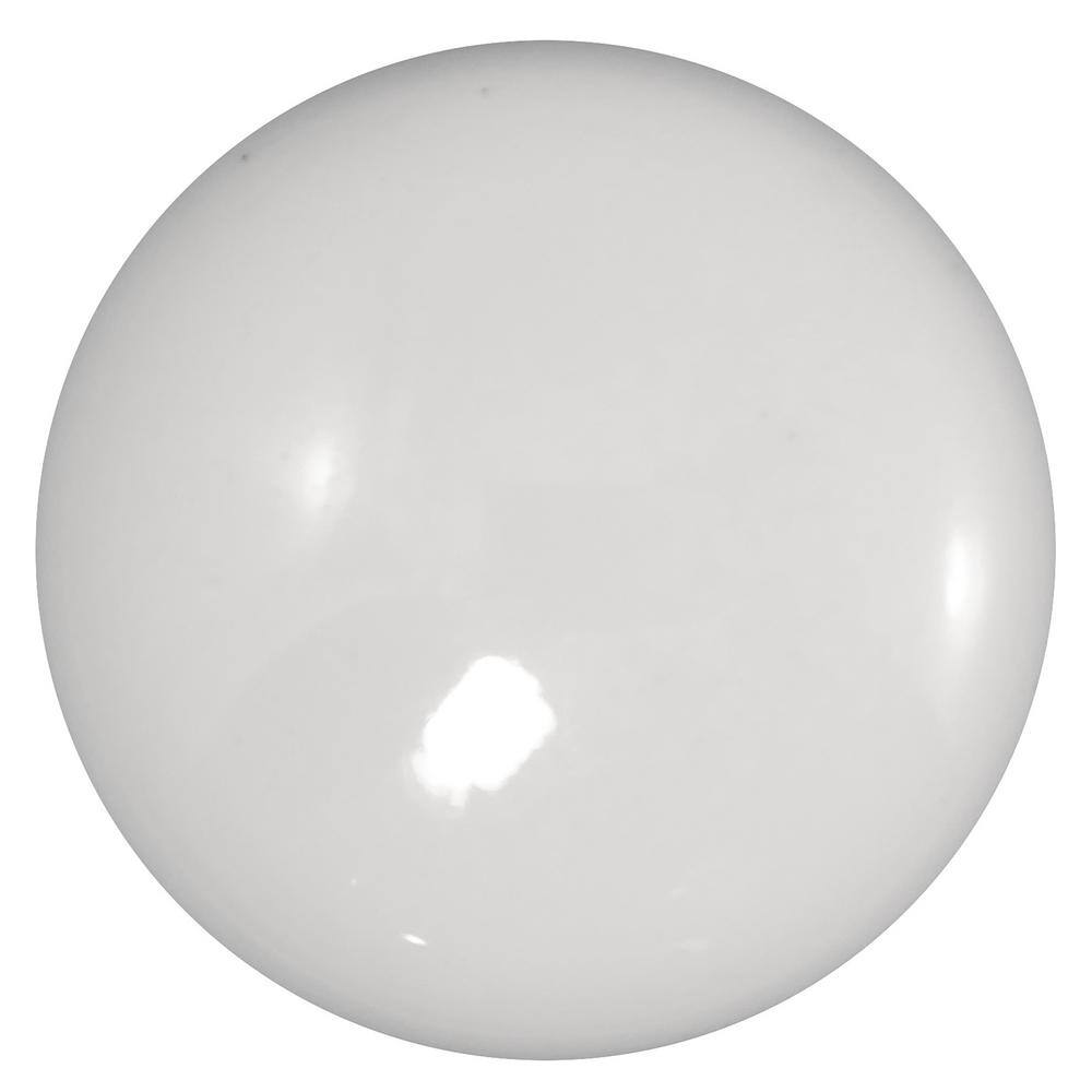 White Round Porcelain Cabinet Knob with Mounting Hardware