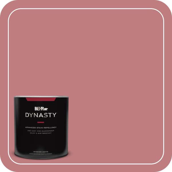 BEHR DYNASTY 1 Qt. #MQ1-12 Chick Flick One-Coat Hide Matte Interior Stain-Blocking Paint & Primer