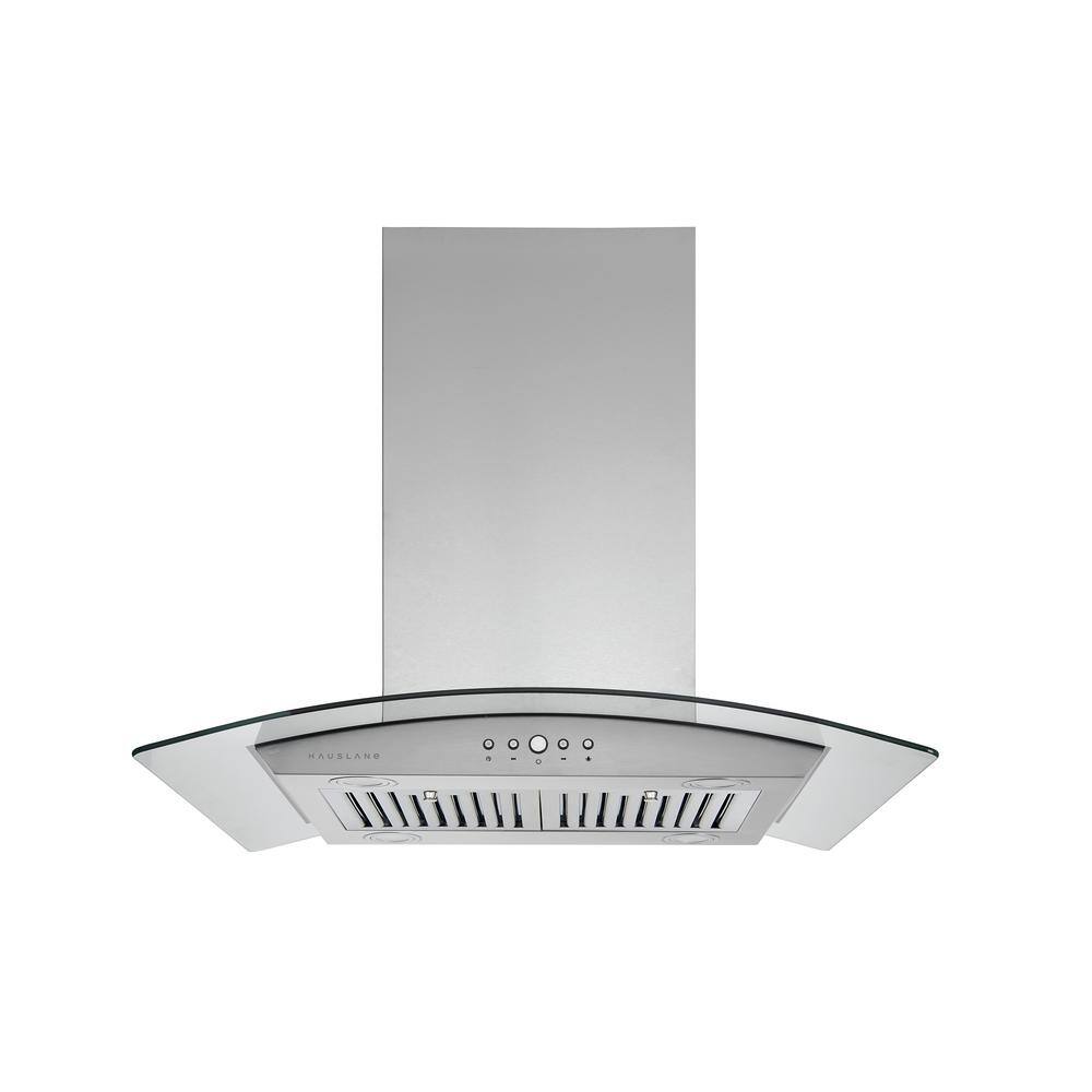 Hauslane 36" Stainless Steel Convertible Island Range Hood with Charcoal Filter