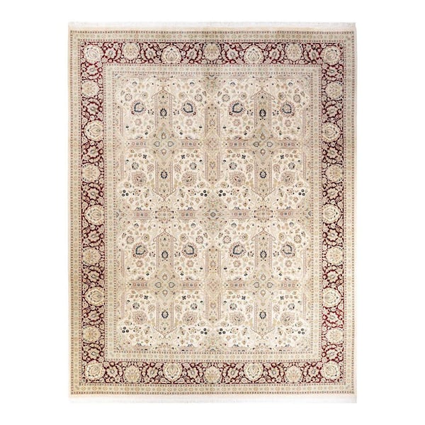 Solo Rugs Mogul One-of-a-Kind Traditional Ivory 9 ft. 2 in. x 11 ft. 10 in.  Oriental Area Rug M1411-19 - The Home Depot