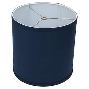 10 in. Top Diameter x 10 in. H x 10 in. Bottom Diameter Linen Navy Blue Drum Lamp Shade