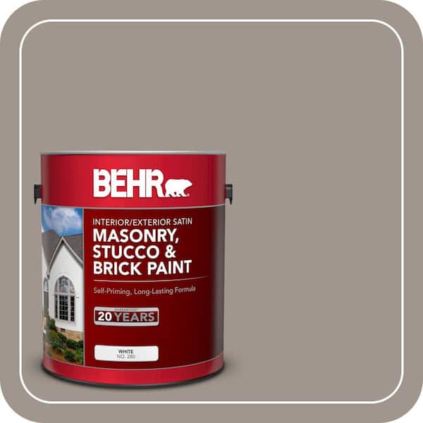 5 gal. #PPF-31 Pebbled Path Satin Interior/Exterior Masonry, Stucco and Brick Paint