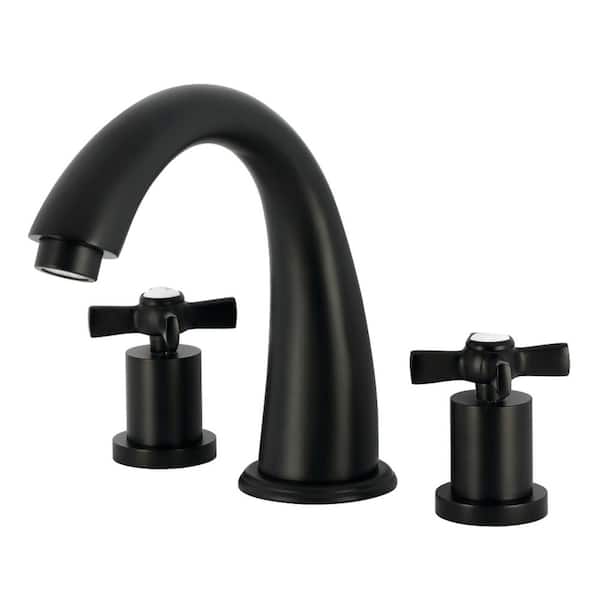 Millennium 2-Handle Deck Mount Roman Tub Faucet in Matte Black
