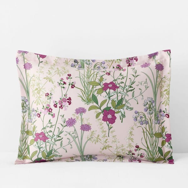 Company Cotton Bloom Meadow Sateen Blush Standard Sham