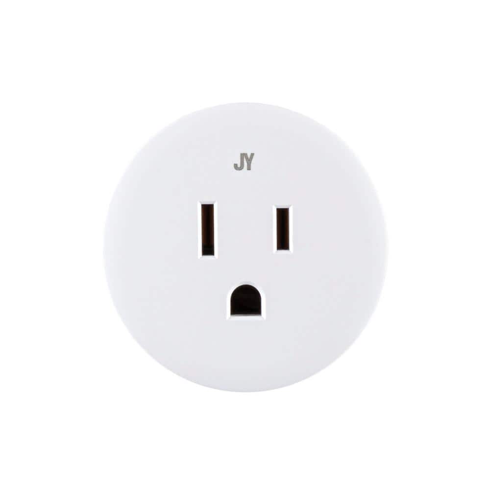 White Smart Plug with WiFi Remote Control for Alexa and Google Assistant