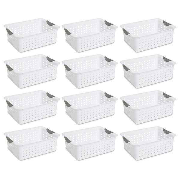 2PCS Plastic Storage Basket 12.6'' Large Organizing Container for Food  Sundries