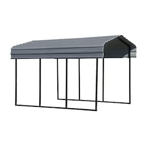10 ft. x 15 ft. x 9 ft. Charcoal Carport