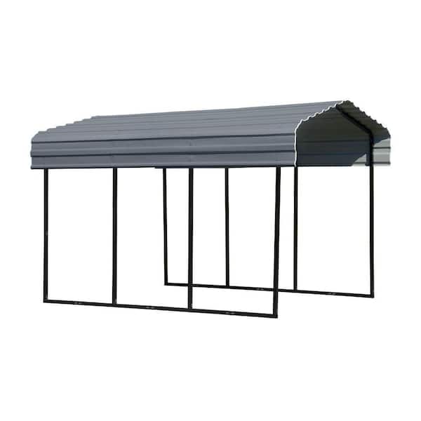 10 ft. x 15 ft. x 9 ft. Charcoal Carport