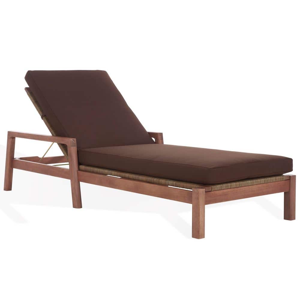Donnamaria Wicker Outdoor Chaise Lounge with Dark Brown Cushions price history on PriceWatchPro